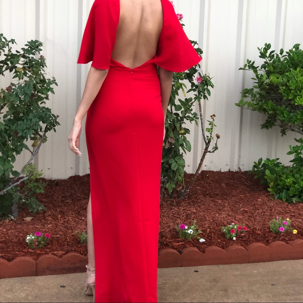 Red formal dress